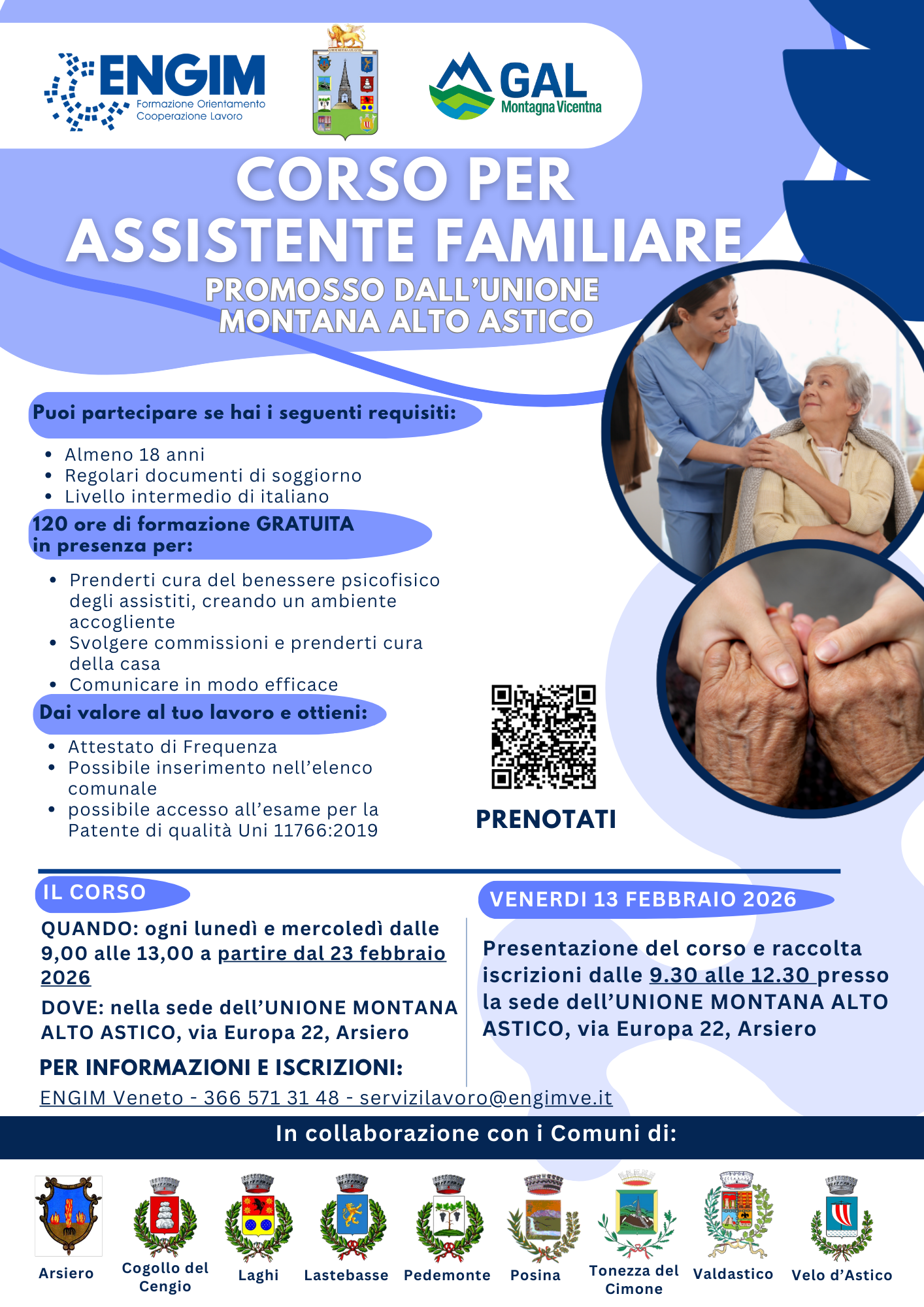 Assistente Familiare Corso ENGIM gratuito per disoccupati